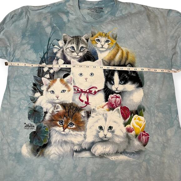 Vintage The Mountain Cats Graphic Long Sleeve Shirt Size XL Blue Tie Dye 2000 - Picture 8 of 9